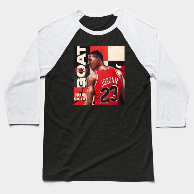 BASKETBALLART - MJ GOATS JUMP MAN Baseball T-Shirt by JORDAN-ART23